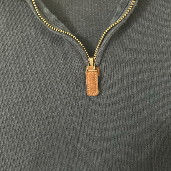 POLO RALPH LAUREN MENS NAVY QUARTER ZIP SIZE LARGE - Picture 5 of 9